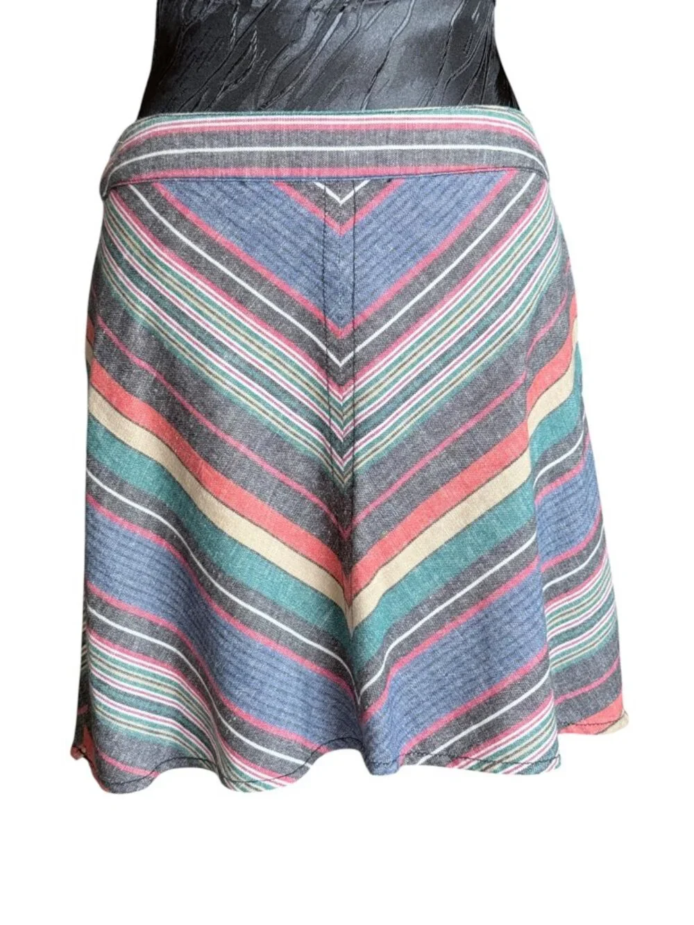 Free People Boho Tiered Cotton Midi Maxi Skirt Medium Multi-Color